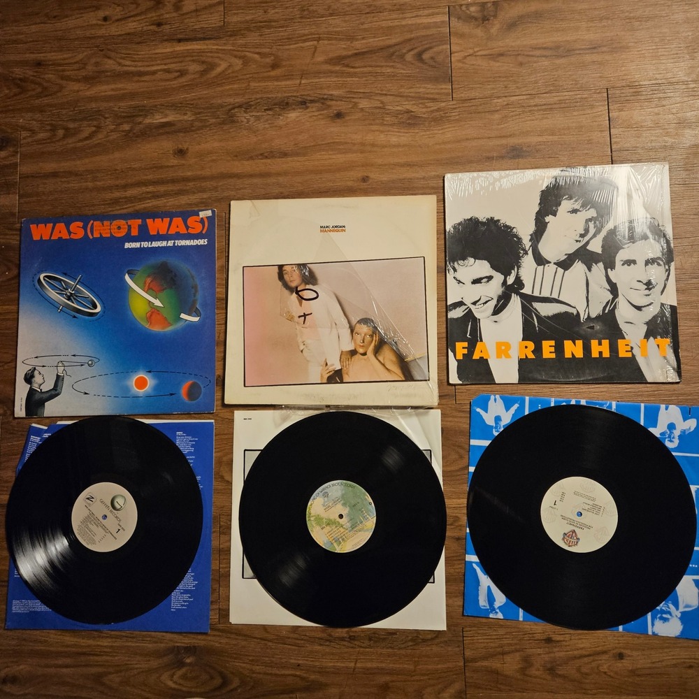 Lot of 3 Vintage 80s Rock Pop Vinyl - Was Not‎ Was, Marc Jordan, Farrenheit